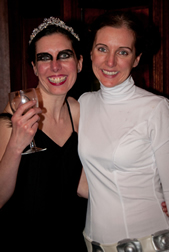 Vickie's 40th party - Vickie as Black Swan and Catherine as Princess Leah Vickie and Catherine Fancy Dress